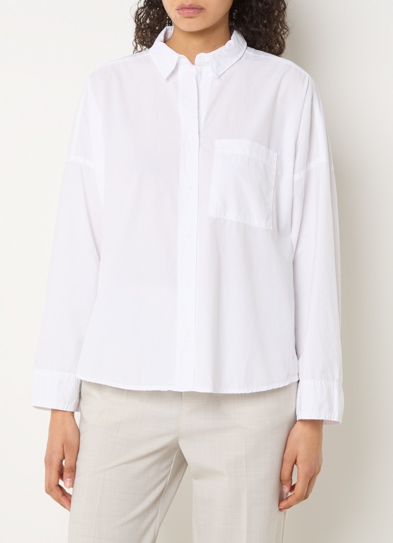 Penn & Ink - Blouse met borstzak - Wit