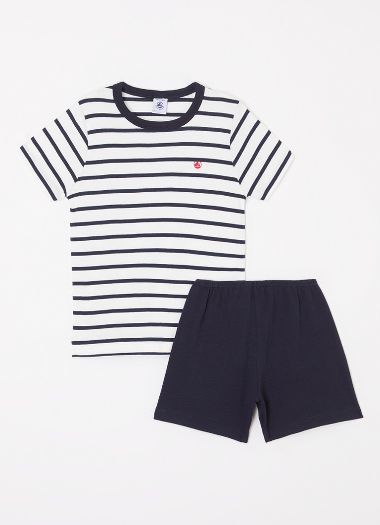 Petit Bateau - Pyjamaset met streepprint - Donkerblauw