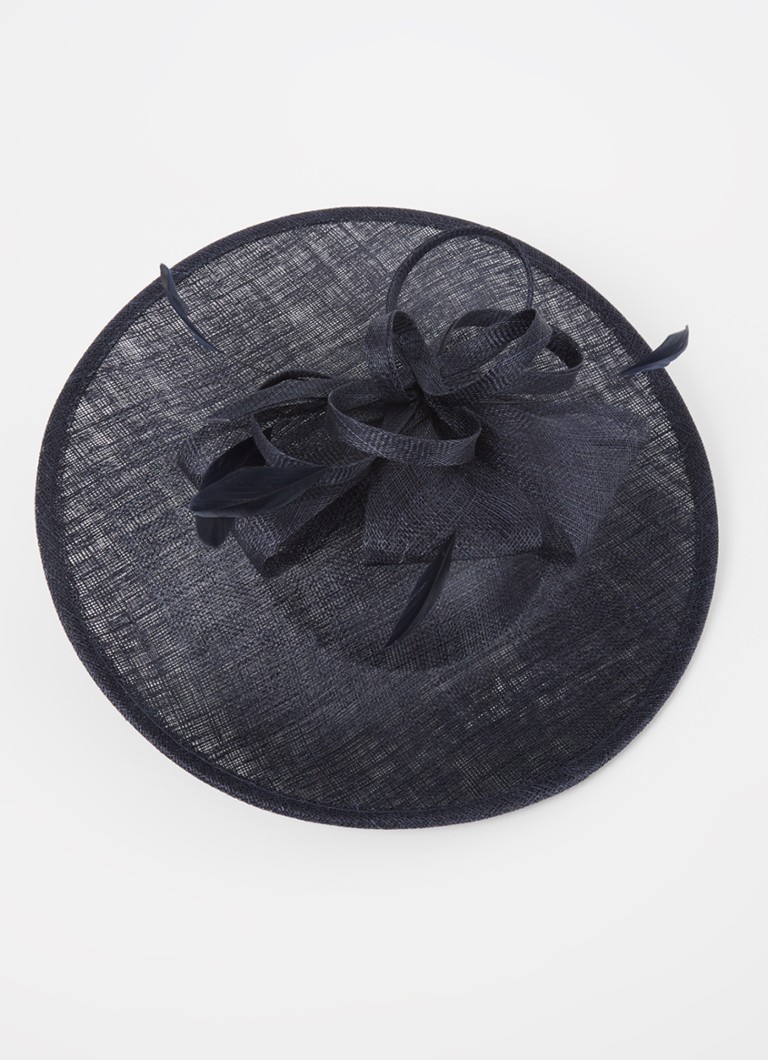 Phase Eight - Bow And Feather Disc Navy One - Zilver