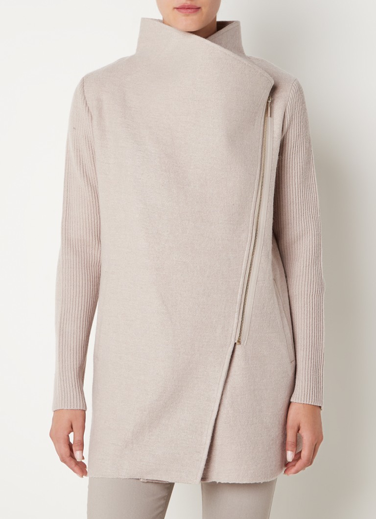 Phase Eight - Byanca jack in wolblend met steekzakken - Creme