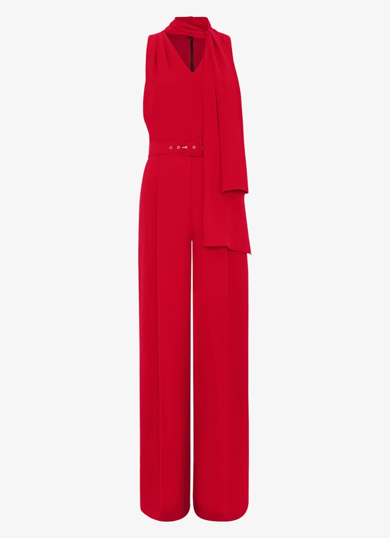 Phase Eight - Elika wide fit jumpsuit met ceintuur - Rood