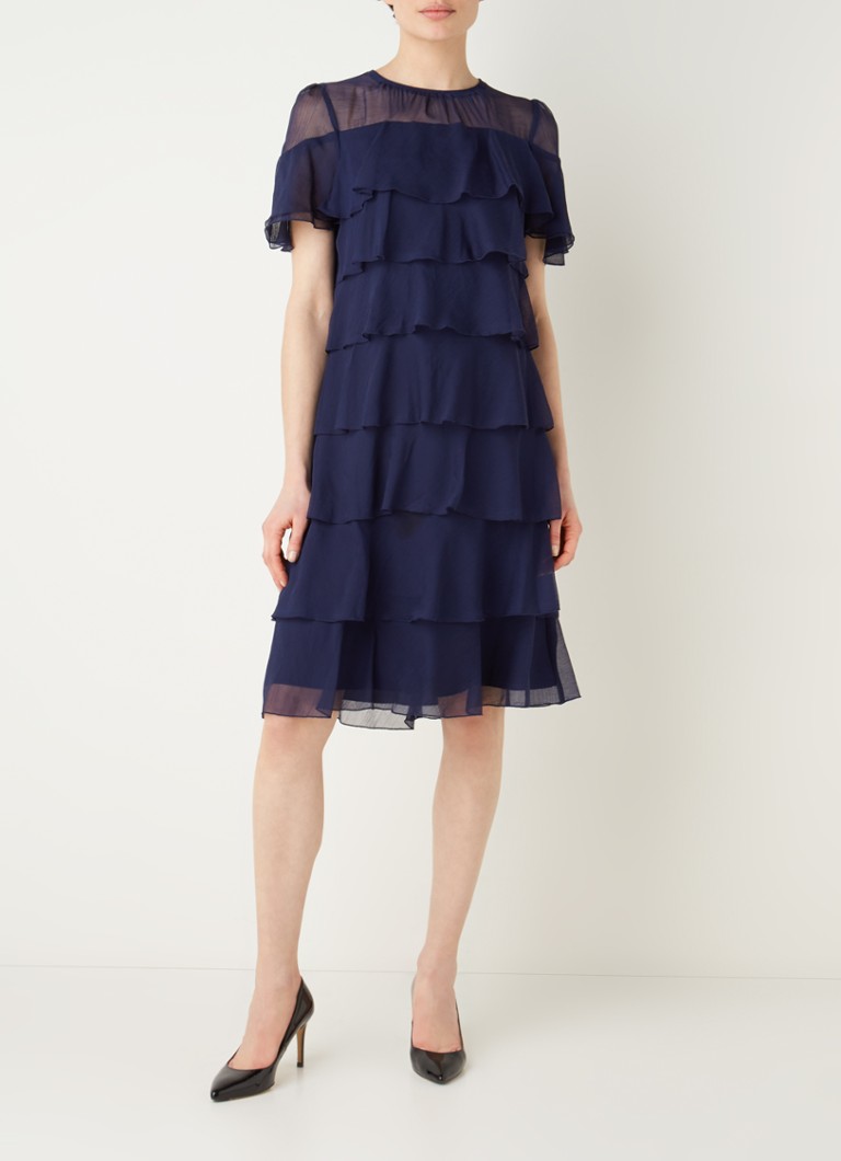 Phase Eight - Nika gelaagde mini jurk  - Donkerblauw