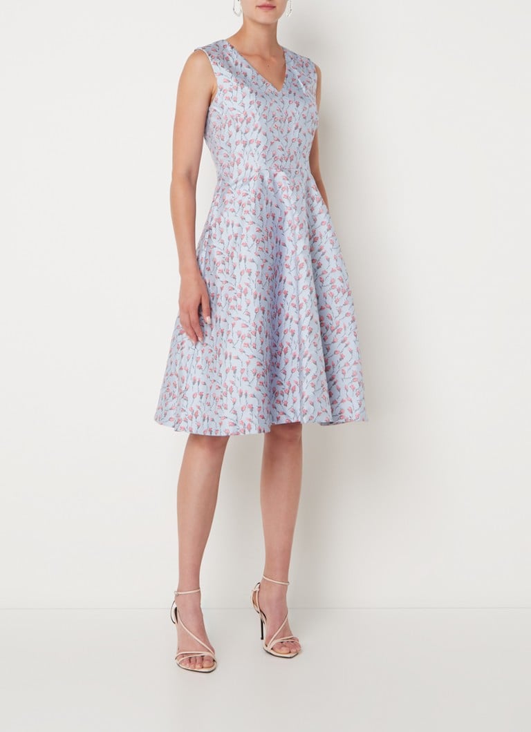 Phase Eight - Rosebud mini jurk met bloemenprint - Lichtblauw