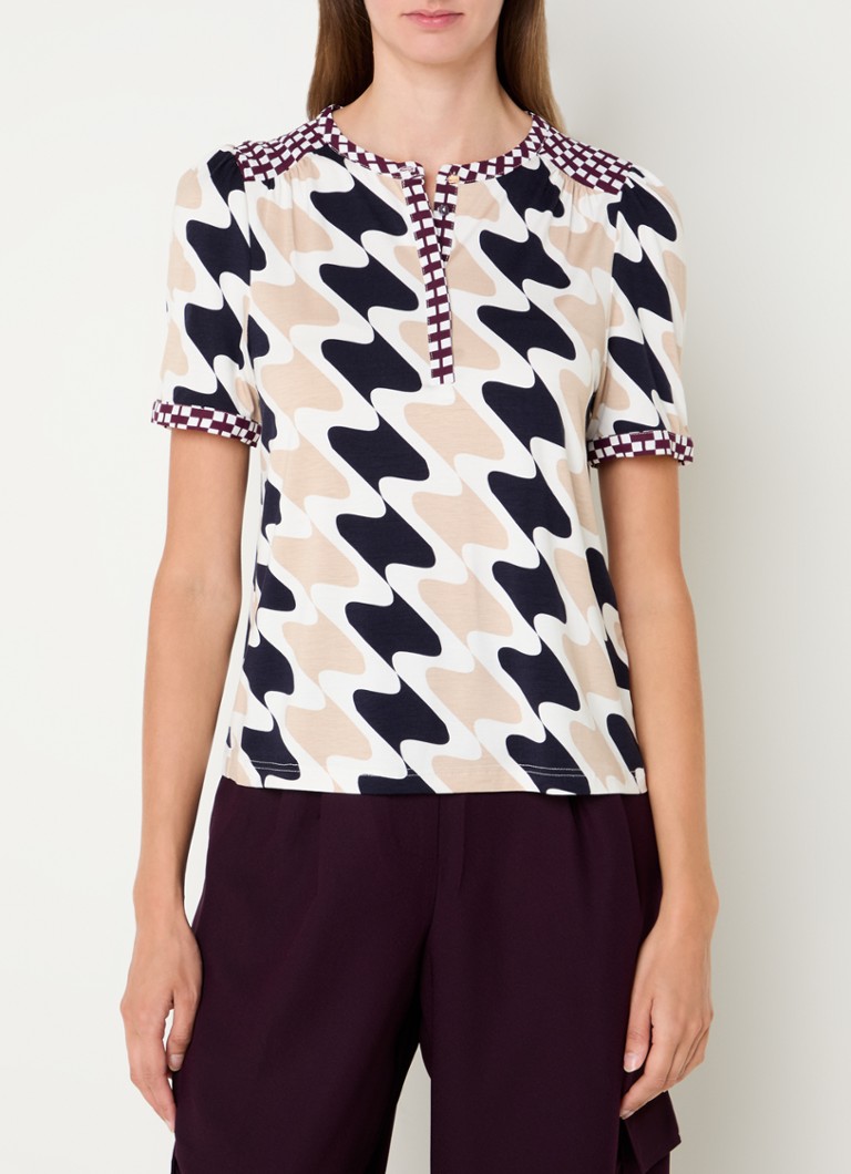 Phase Eight - Suki top van jersey met print - Multicolor