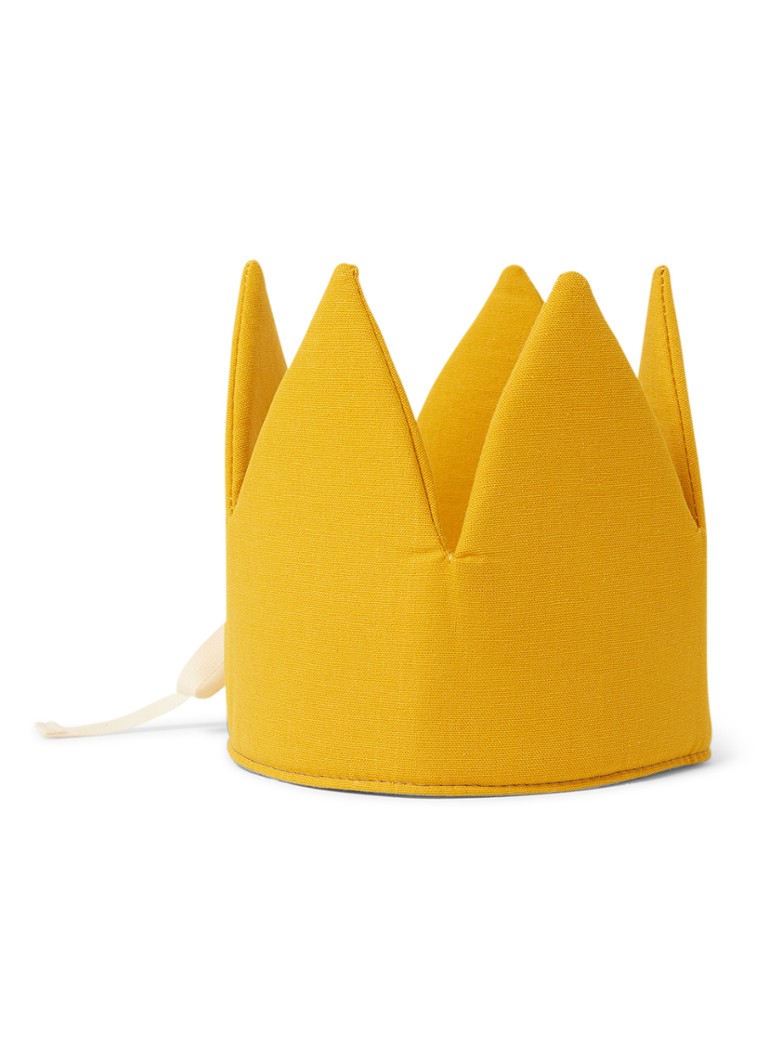 Picca Loulou - The Crown kroon van katoen  - Okergeel