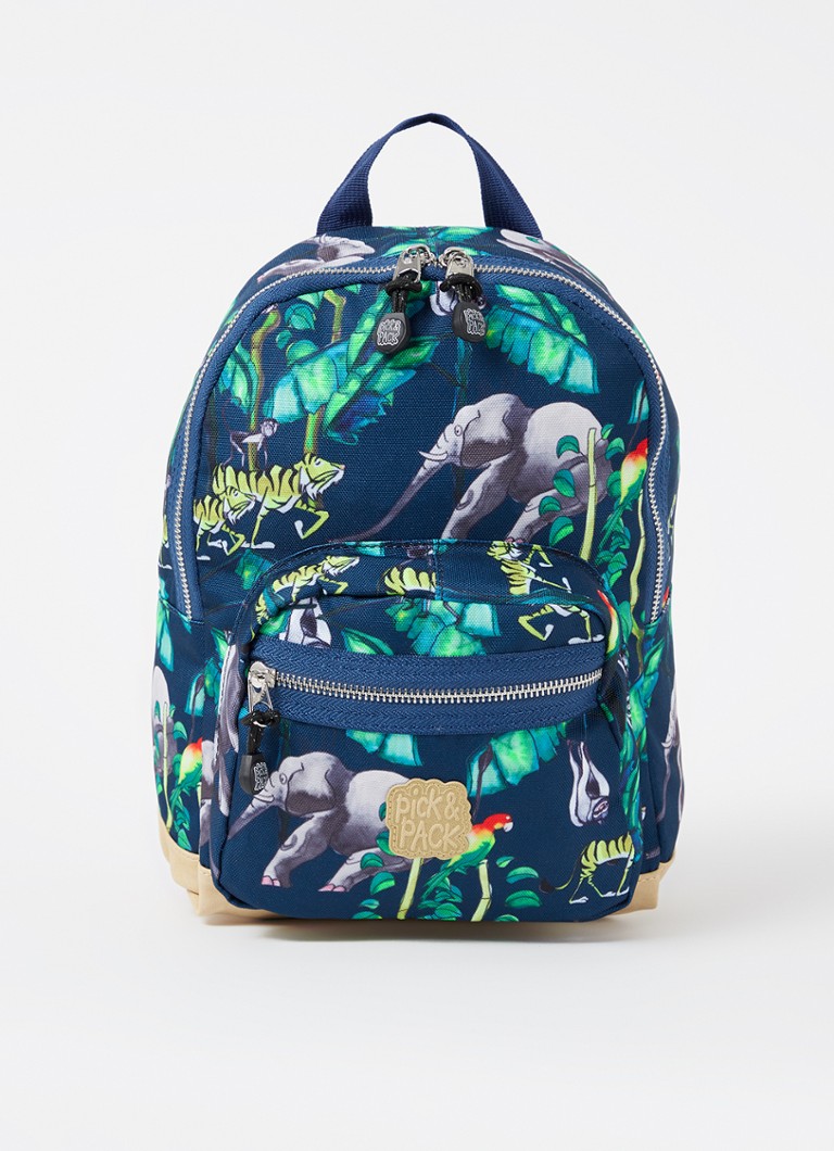 Pick & Pack - Sac à dos Happy Jungle S avec imprimé animal - Bleu foncé