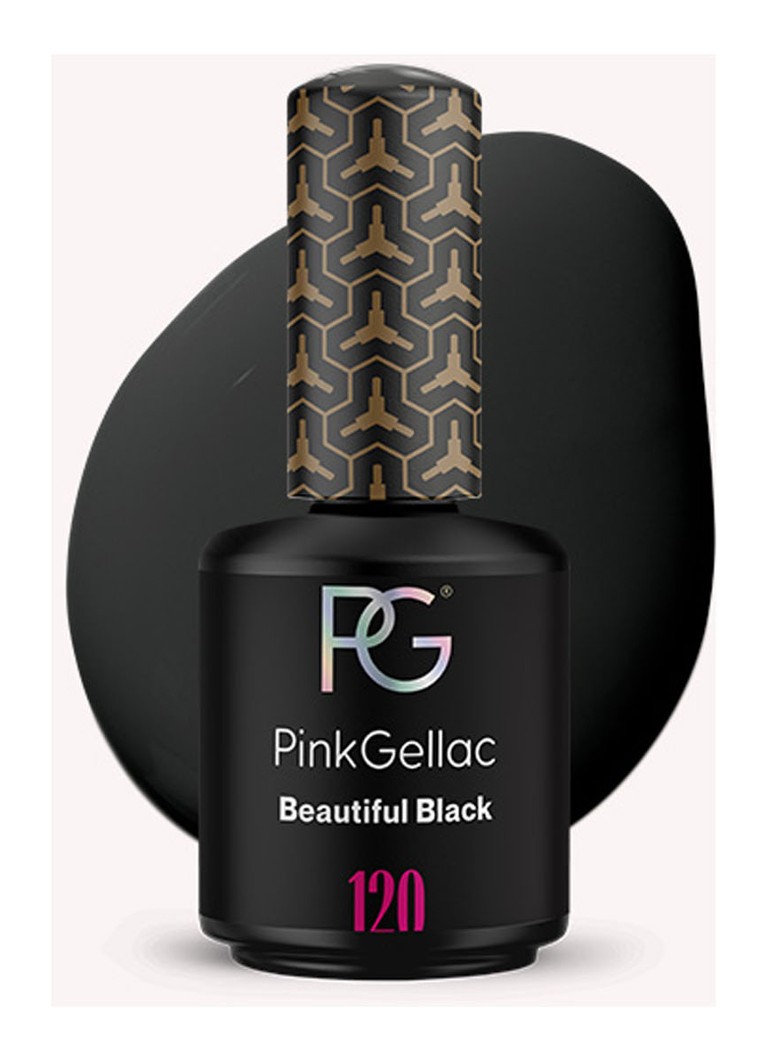 Pink Gellac - 120 Beautiful Black - gel nagellak - 120 Beautiful Black