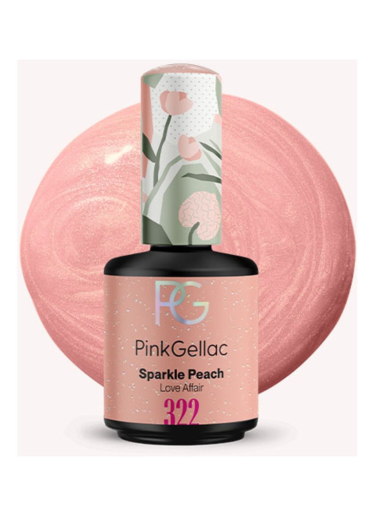 Pink Gellac - 322 Sparkle Peach - gel nagellak - 322 Sparkle Peach
