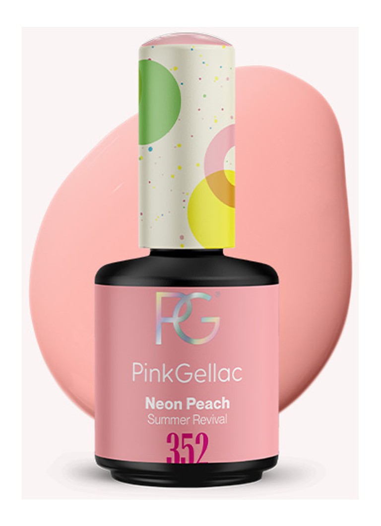 Pink Gellac - 352 Neon Peach - gel nagellak - 352 Neon Peach