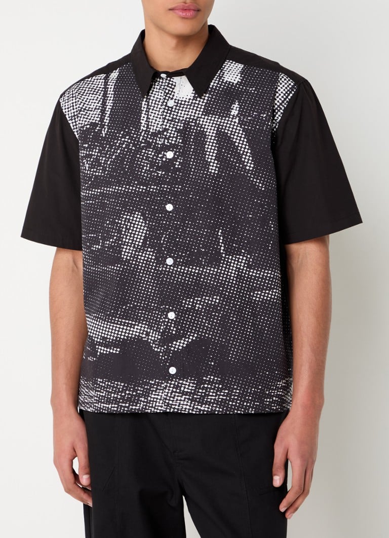 Pop Trading Company - Chima regular fit overhemd met print - Zwart