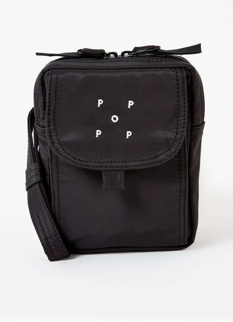 Pop Trading Company - Crossbodytas met logoborduring - Zwart