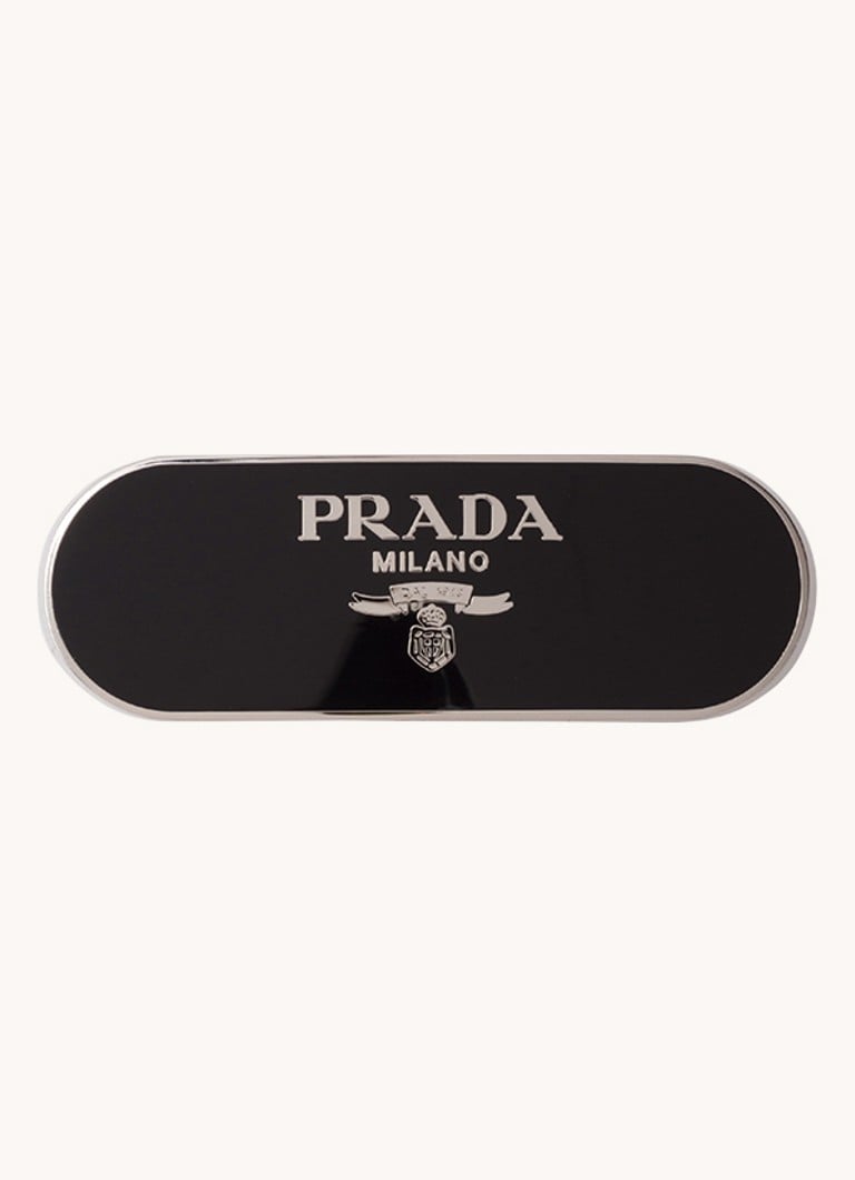 Prada - Haarclip met logo - Zwart