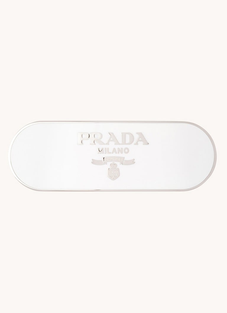 Prada - Haarclip met logo - Wit