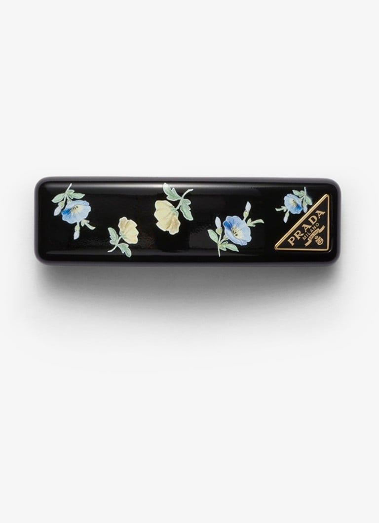 Prada - Haarclip met logo - Zwart