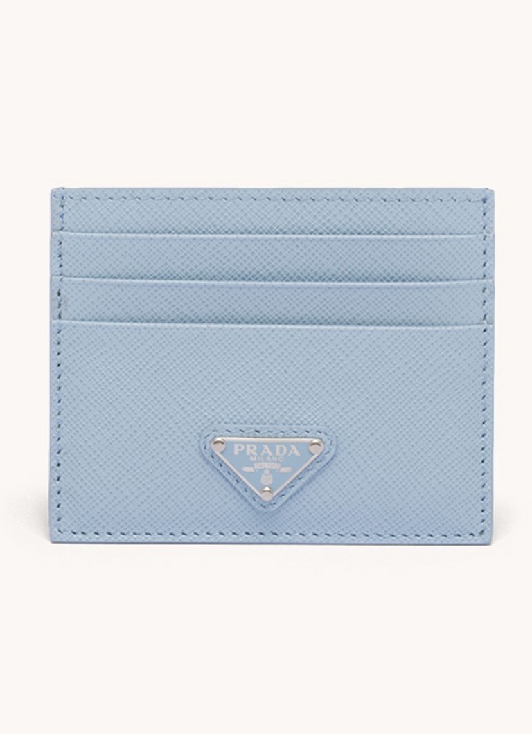 Prada - Pasjeshouder van kalfsleer - Lichtblauw