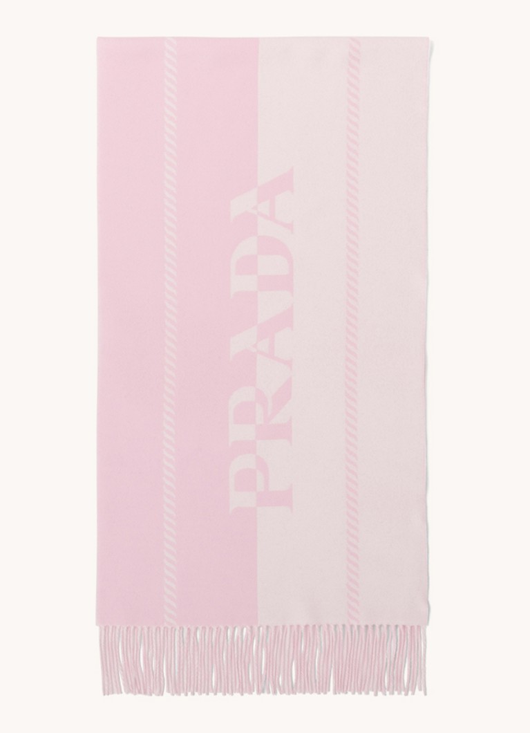 Prada Sjaal van wol 170 x 50 cm Roze deBijenkorf.be