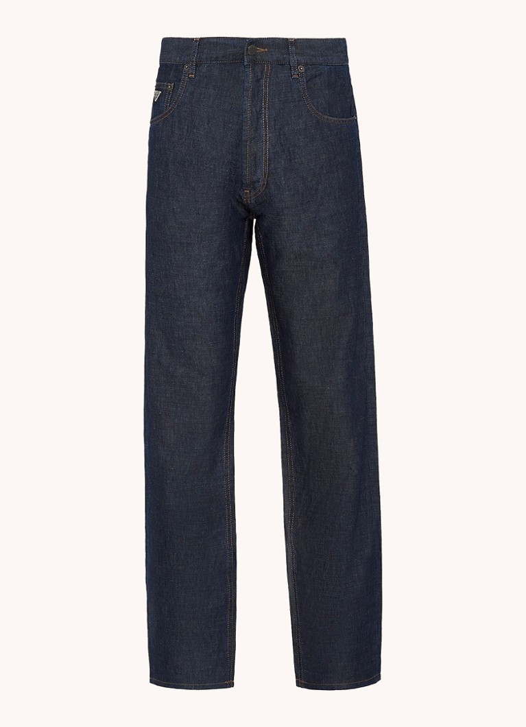 Prada - Straight leg jeans met donkere wassing - Indigo