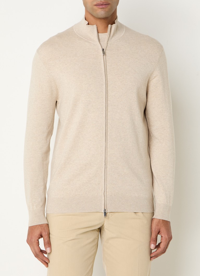 Profuomo - Luxury fijngebreid vest in lyocellblend - Beige