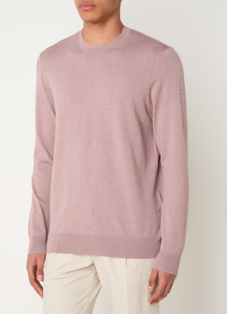Profuomo - Luxury fijngebreide pullover in lyocellblend - Oudroze