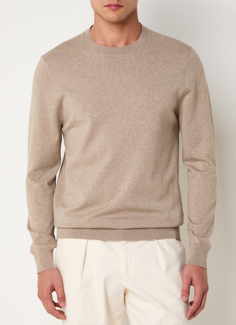 Profuomo - Luxury fijngebreide pullover in lyocellblend - Beige