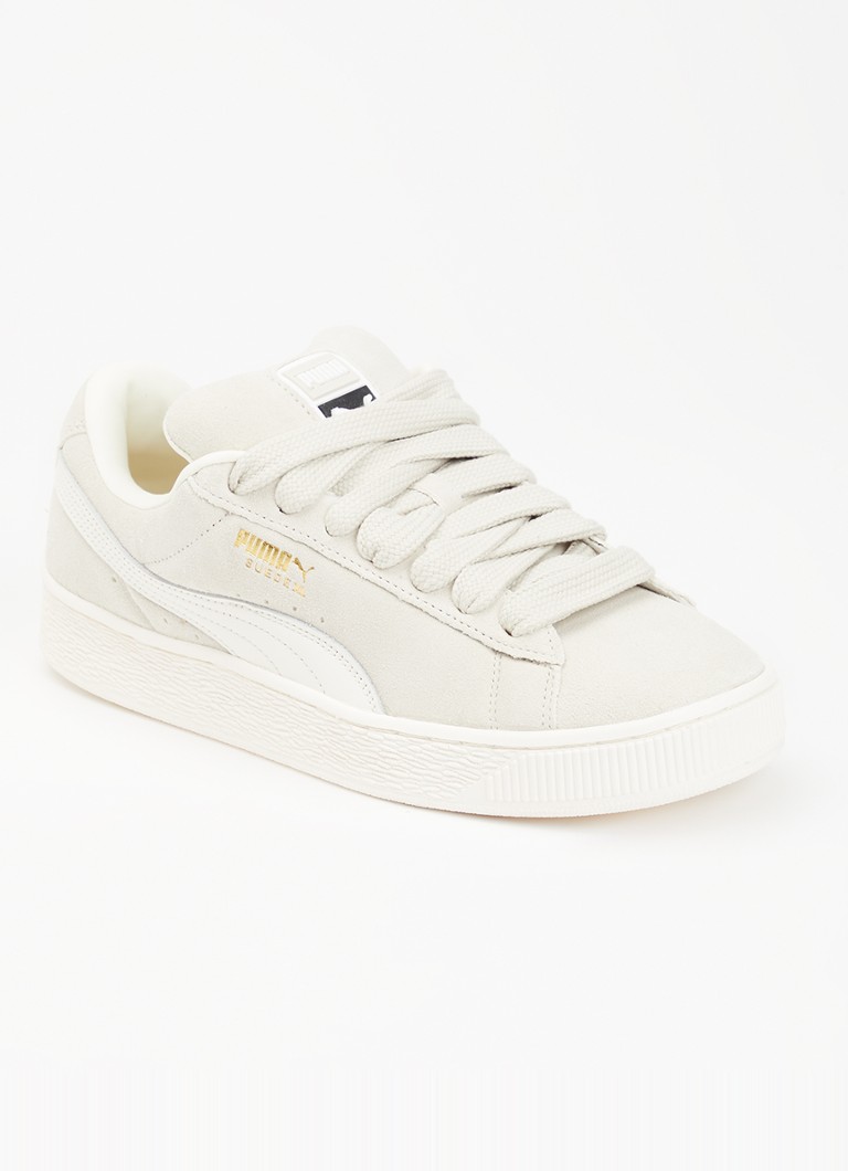 Puma - Suede XL sneaker van suède met logo - Lichtgrijs