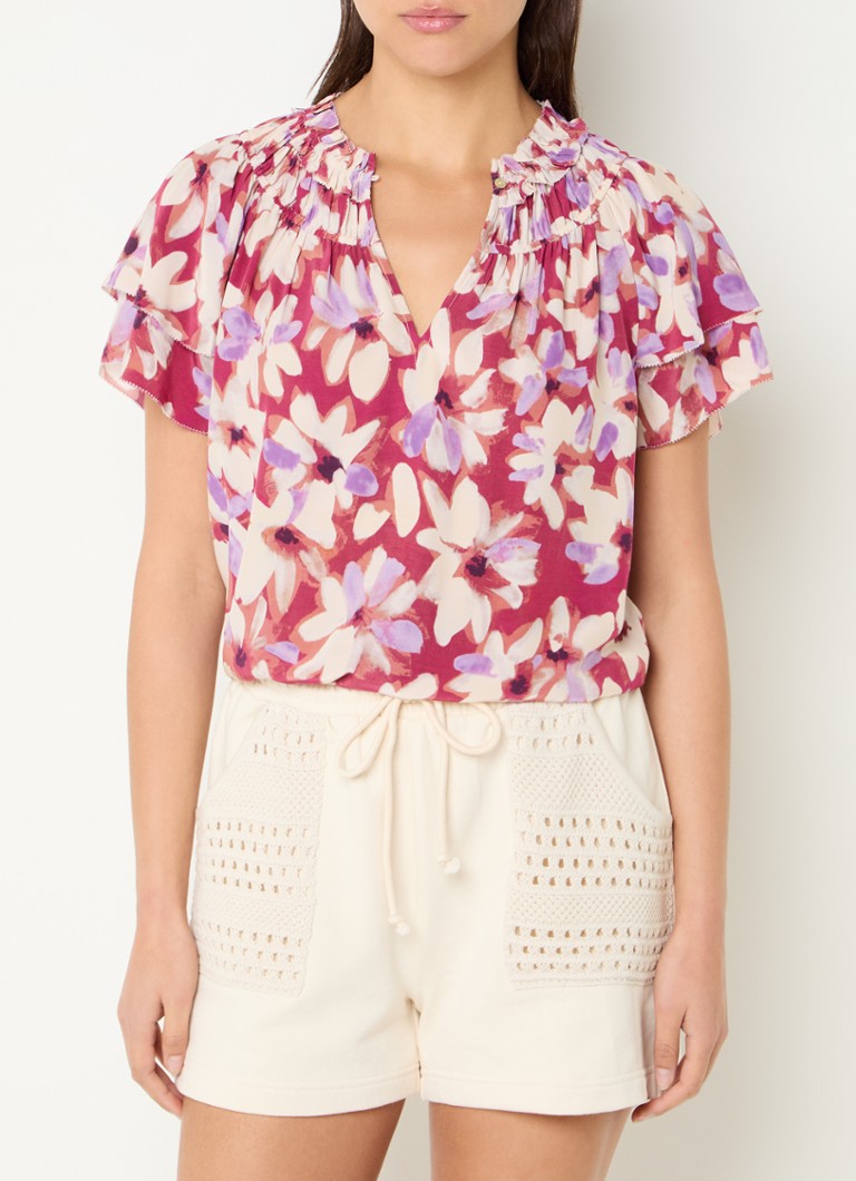 Rails - Kamila tuniek met bloemenprint - Donkerroze