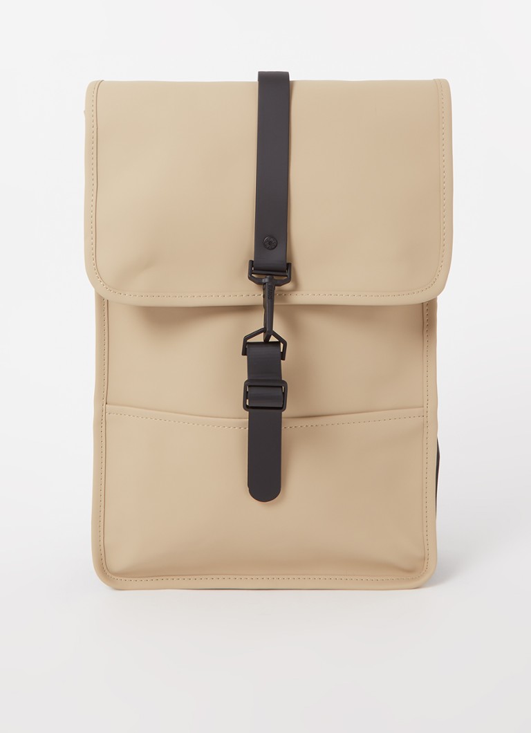 Rains - Mini rugzak met 15 inch laptopvak en waterafstotende coating - Beige
