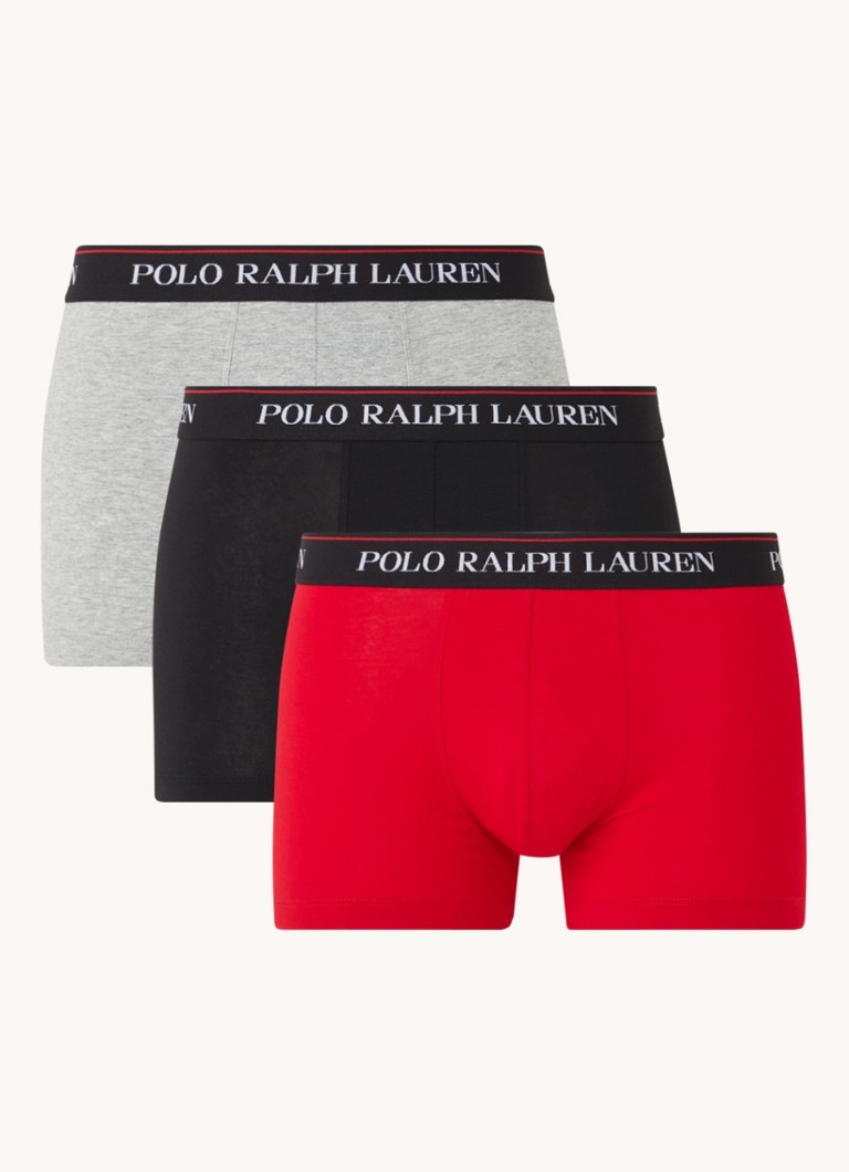 Ralph Lauren - Boxershorts met logoband in 3-pack - Antraciet