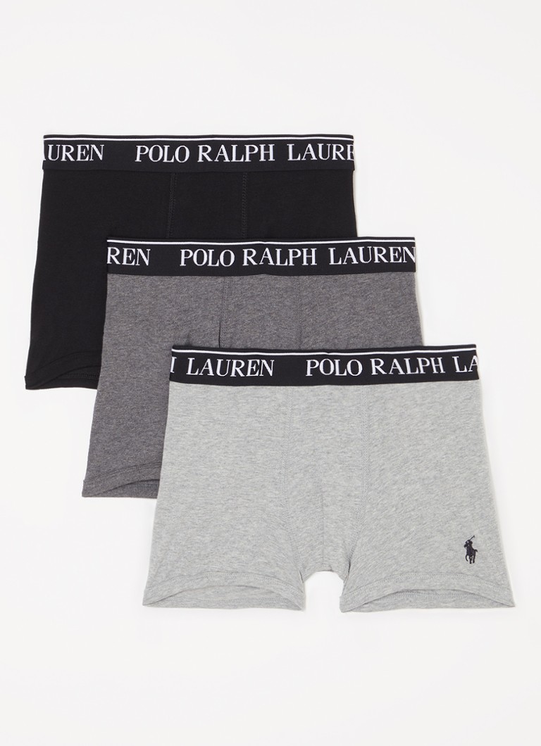 Ralph Lauren - Boxershorts met logoband in 3-pack - Grijs