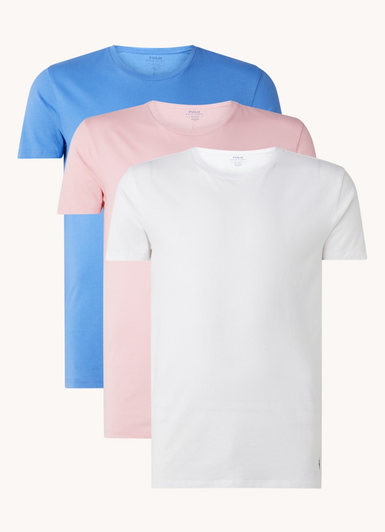 Ralph Lauren - Classic Crew T-shirts in 3-pack - Wit