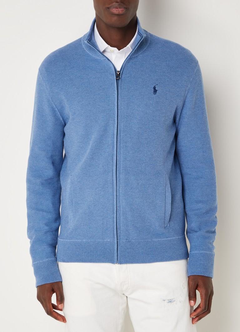 Ralph Lauren Fijngebreid vest met logoborduring • Bleu Stone / Blauw • deBijenkorf.be