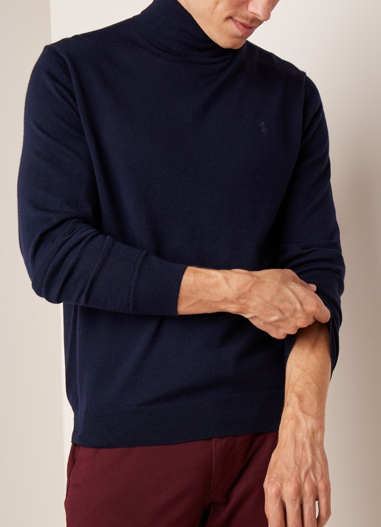 Ralph Lauren - Fijngebreide coltrui van wol - Donkerblauw
