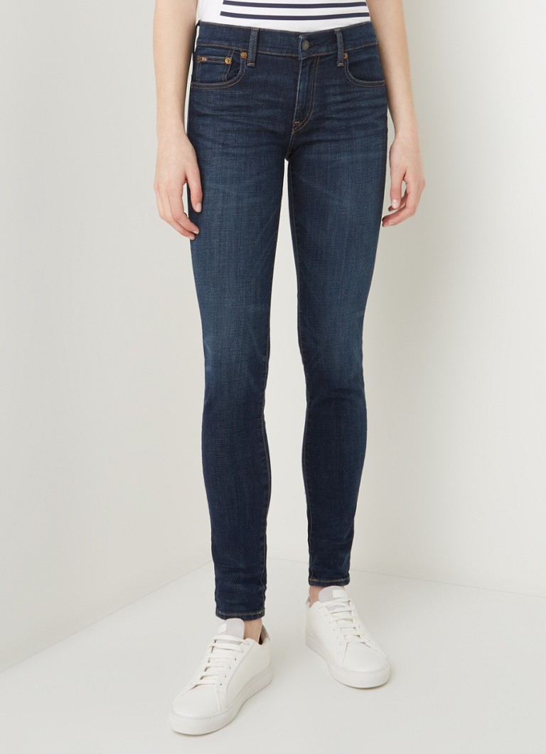 Ralph Lauren - Jeans coupe skinny Nora à taille moyenne et délavage foncé - Indigo