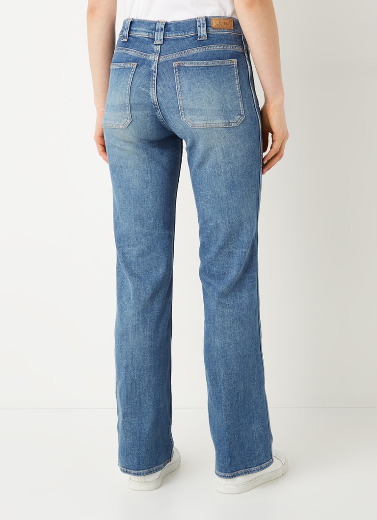 Ralph Lauren Jenn mid waist flared fit jeans met stretch • Indigo •  