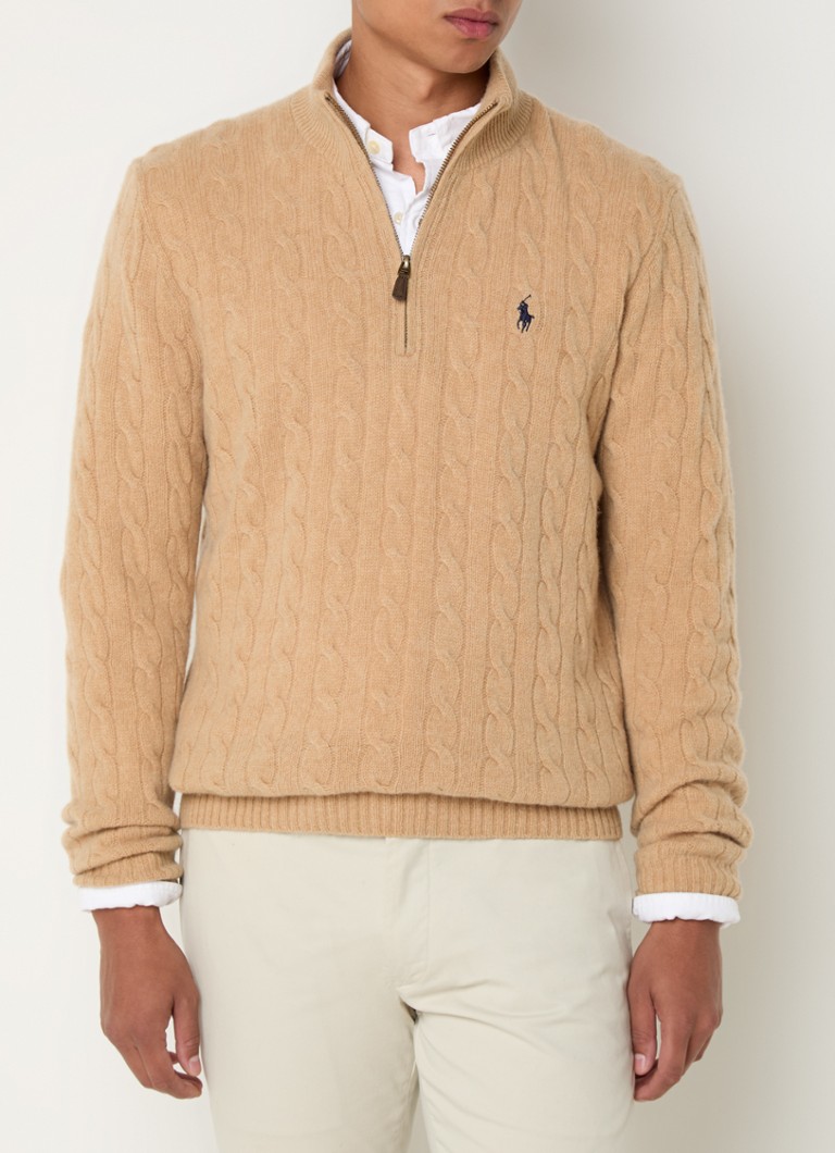 Polo Ralph Lauren Trui Met Rits Kabeltrui Ralph Lauren Gebreide