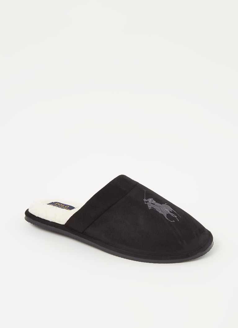 Ralph Lauren - Klarence pantoffel met logo - Zwart