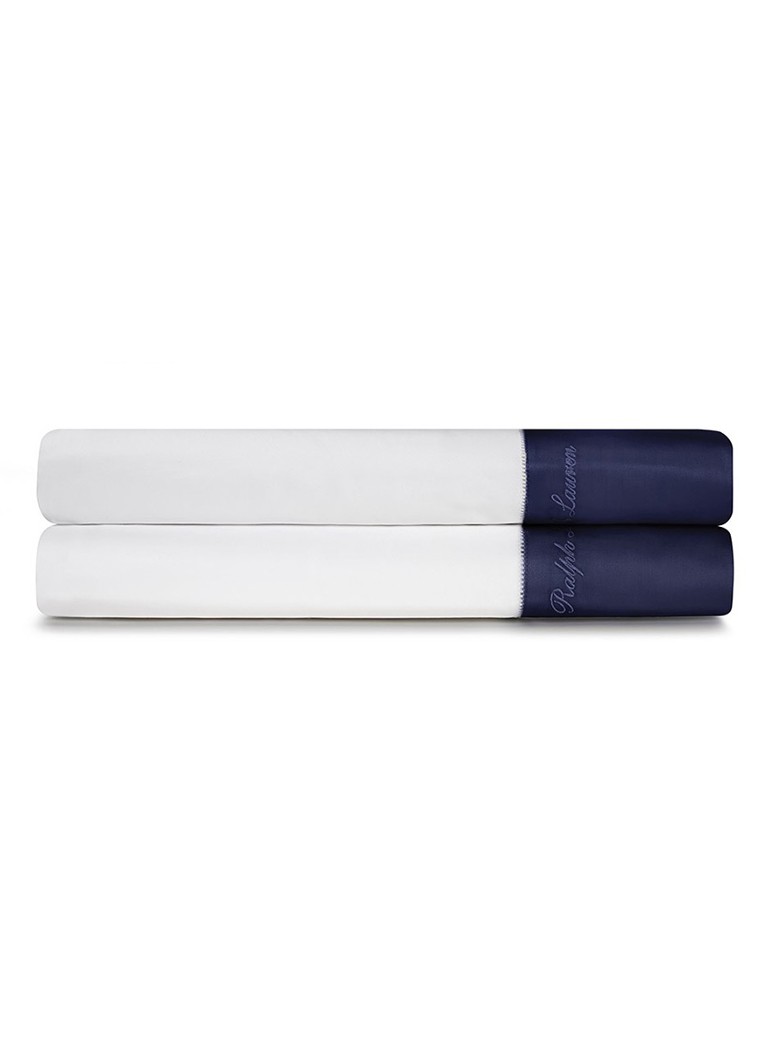 Ralph Lauren - Langdon laken van katoensatijn  - Donkerblauw