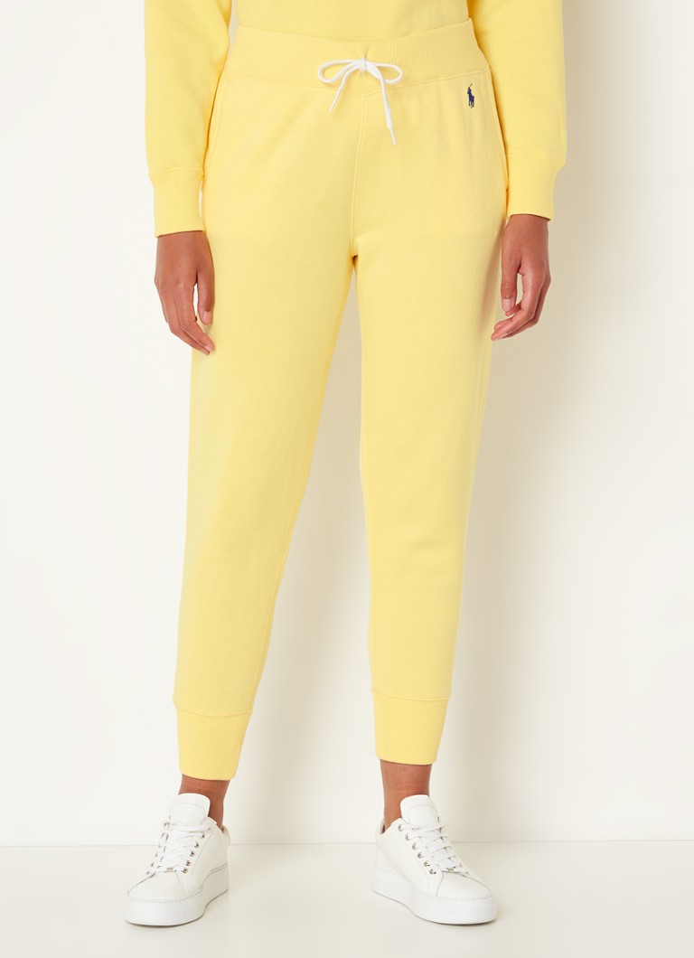 Ralph Lauren - Pantalon de jogging court coupe fuselée taille haute avec poches plaquées  - Jaune