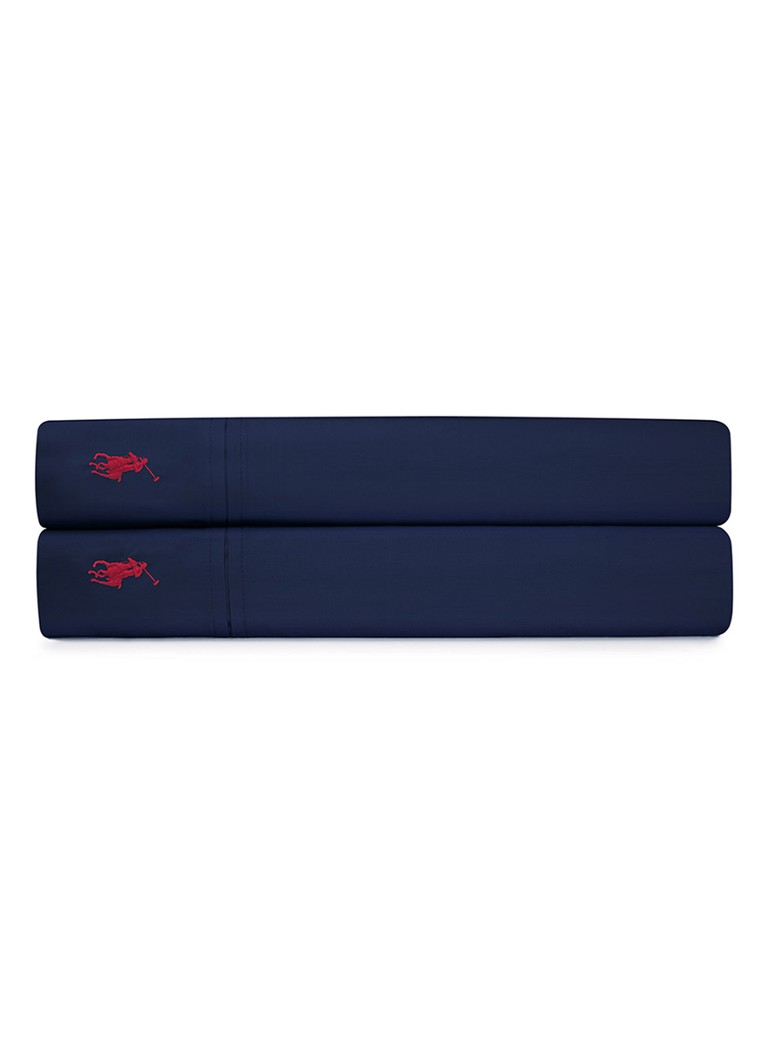 Ralph Lauren - Player laken van katoen perkal - Donkerblauw