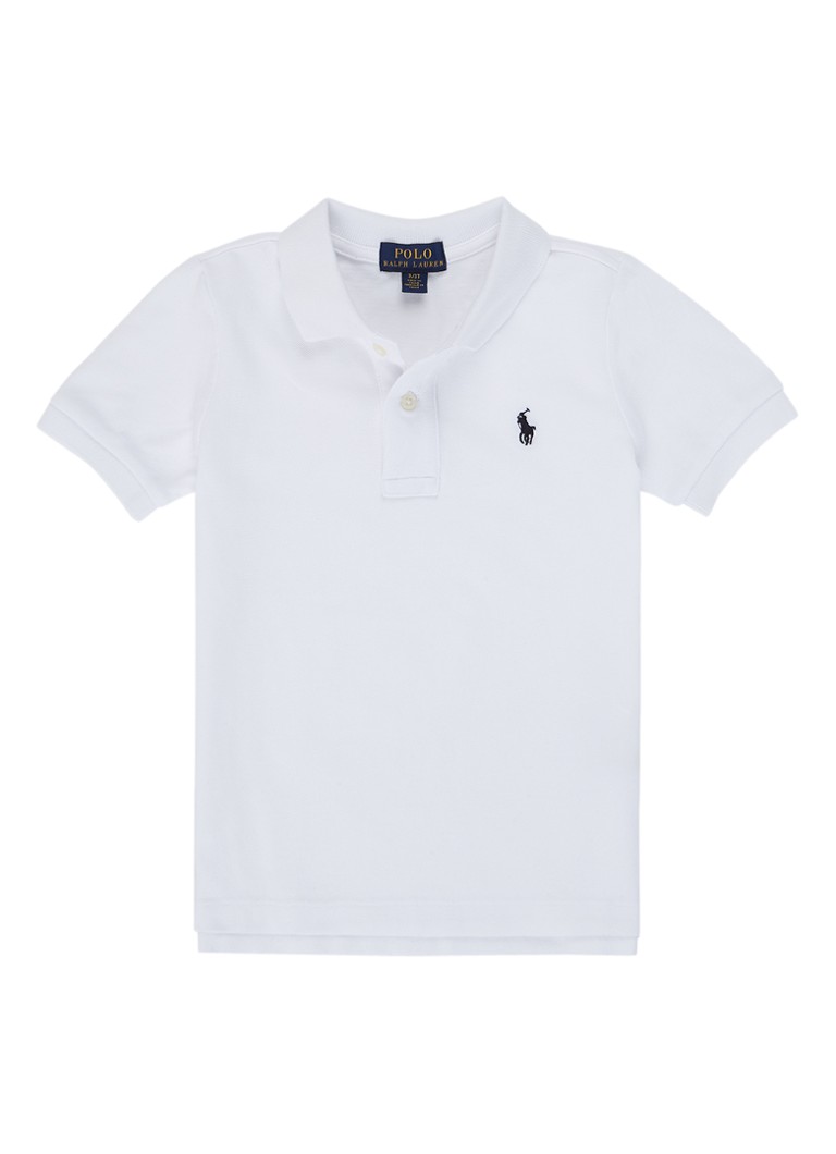 Polo en coton piqué avec bordure logo De Bijenkorf Vêtements Tops & T-shirts T-shirts Polos 