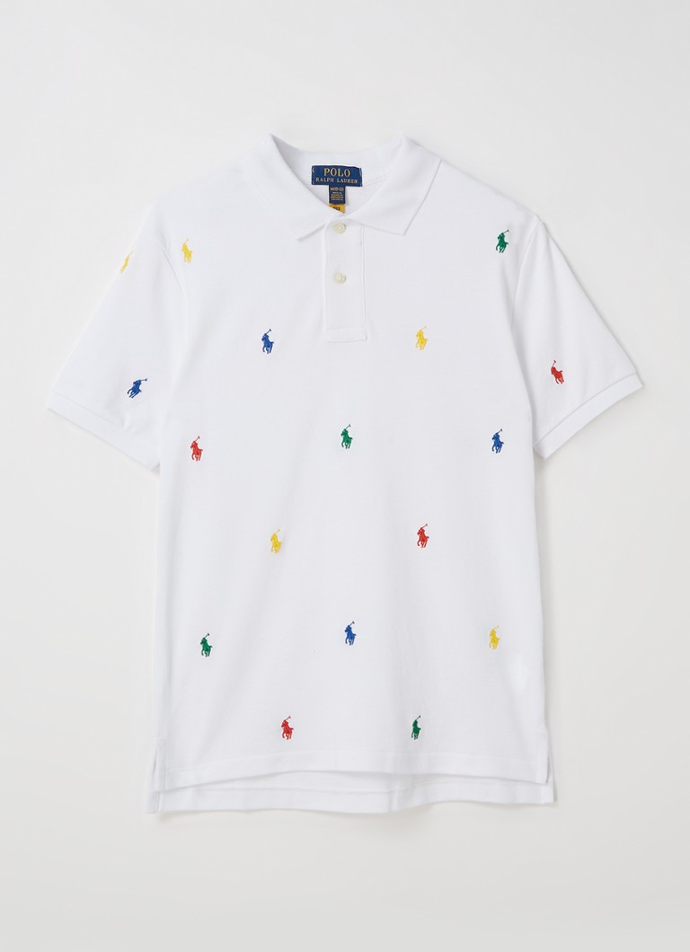 Ralph Lauren - Polo van piqué katoen met logoborduring - Gebroken wit