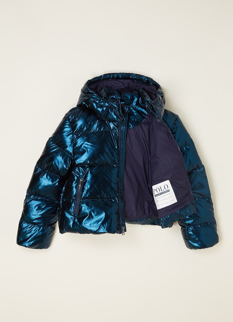 Elementair Midden snorkel Ralph Lauren Puffer jas met donsvulling en afneembare capuchon • Indigo •  deBijenkorf.be