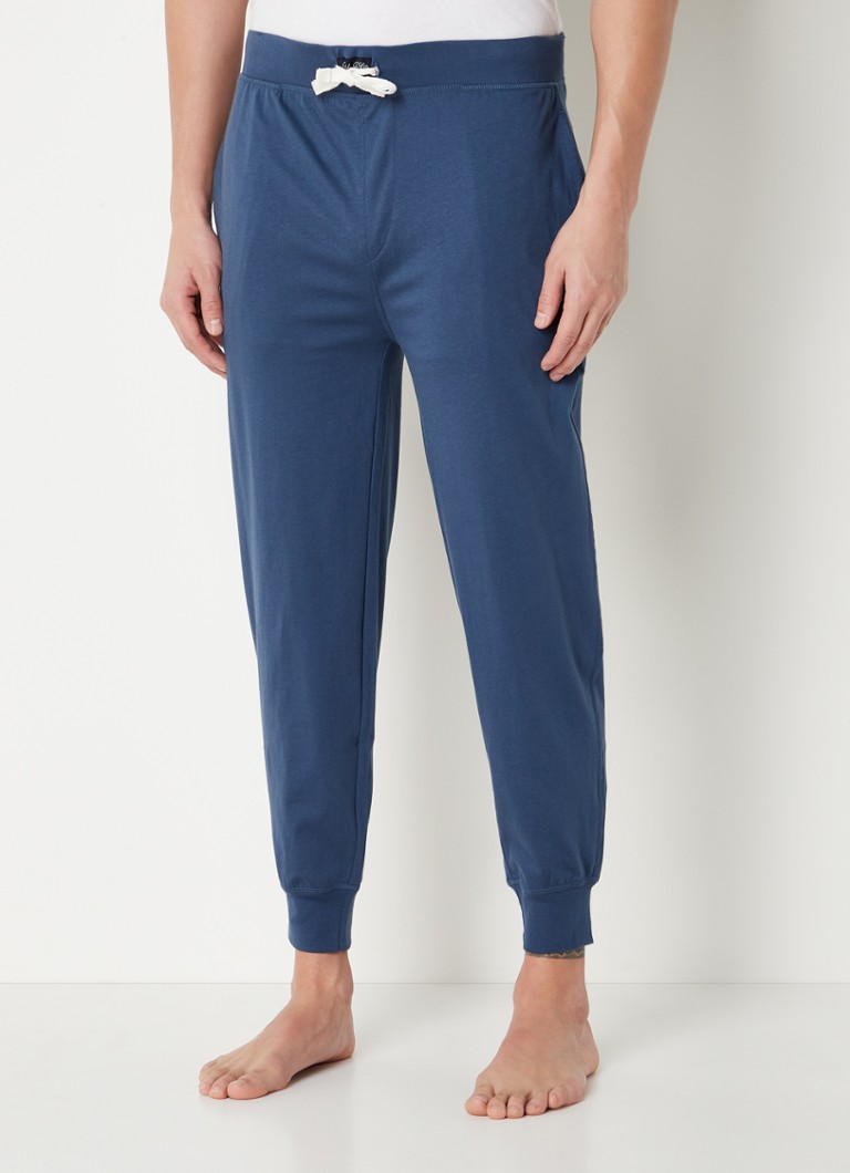 Ralph Lauren - Pyjamabroek met logoborduring en steekzakken - Staalblauw
