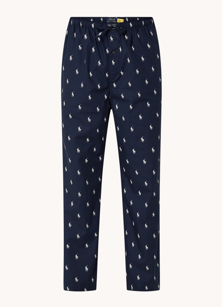 genade Gevoel van schuld Roei uit Ralph Lauren Pyjamabroek met logoprint en steekzakken • Donkerblauw •  deBijenkorf.be