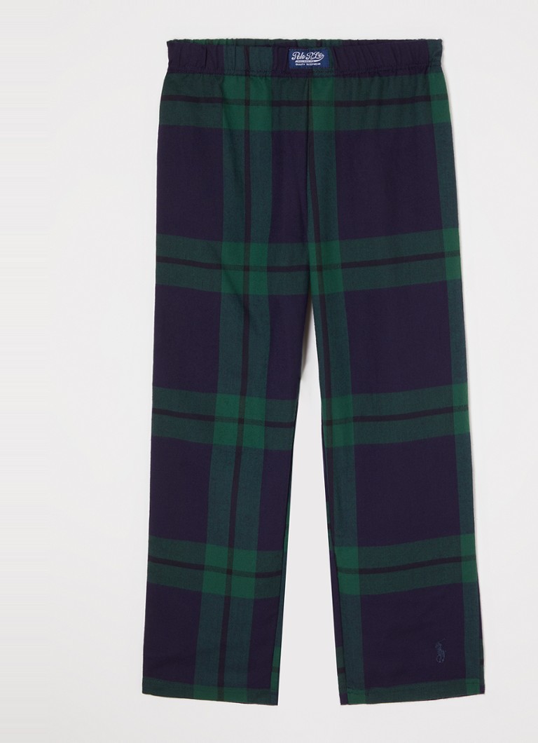 Ralph Lauren - Pyjamabroek van flanel met ruitdessin - Donkerblauw