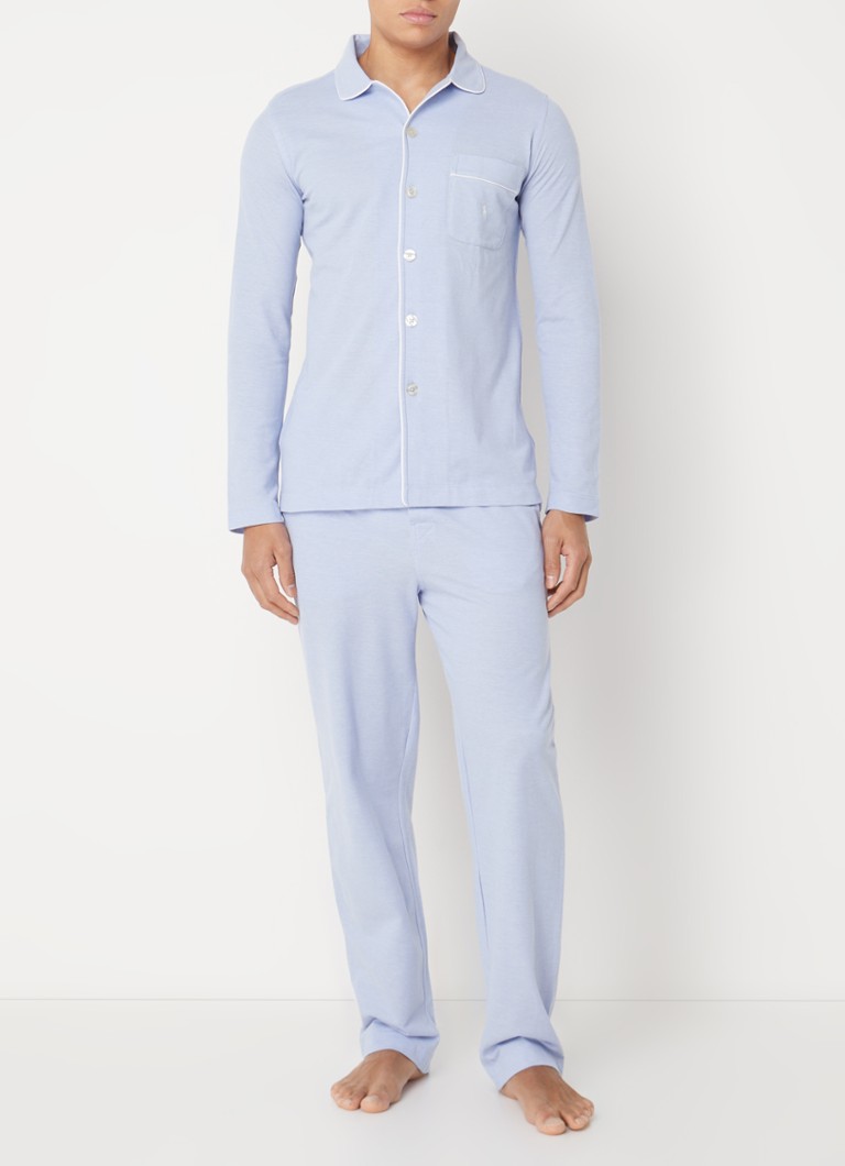 Ralph Lauren - Pyjamaset met borstzak en logo - Blauw