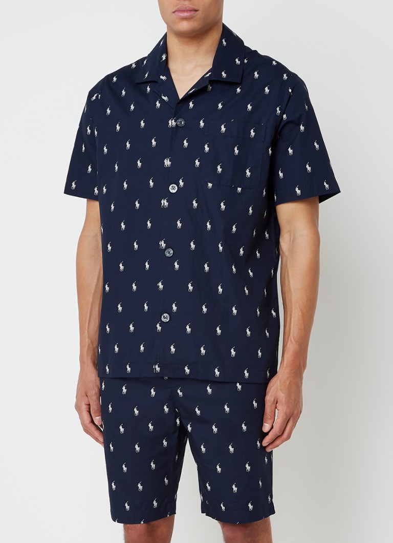 Ralph Lauren - Pyjamaset met logoprint - Donkerblauw