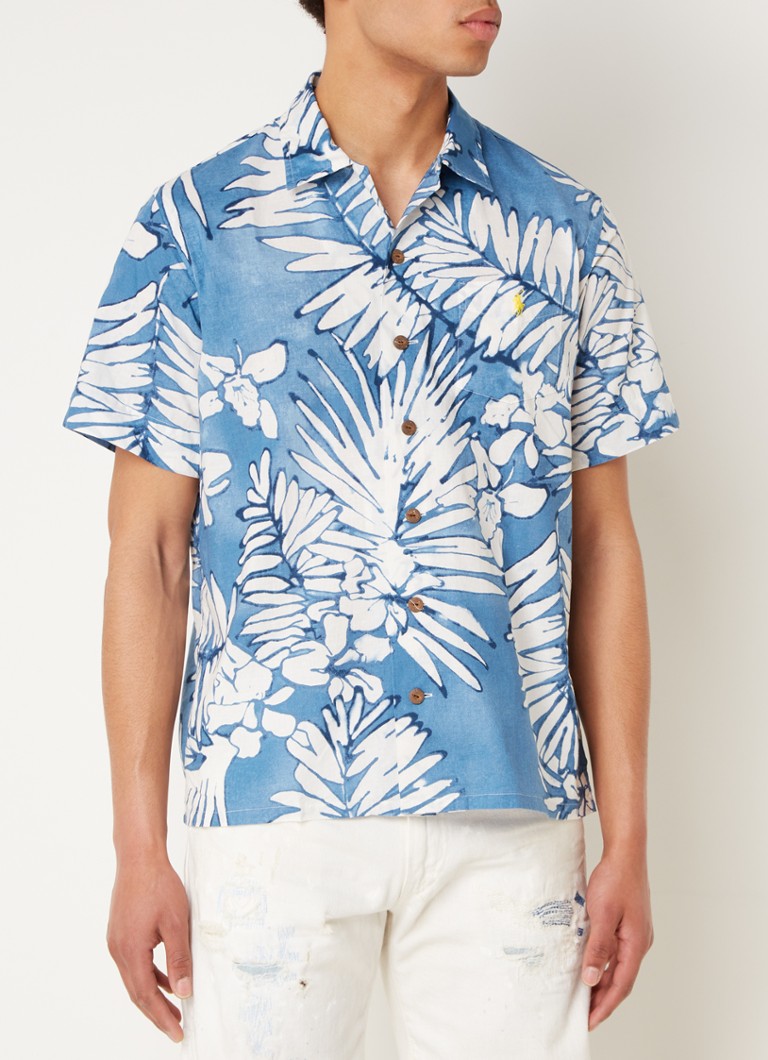puree gisteren cijfer Ralph Lauren Regular fit overhemd in linnenblend met tropische print •  Blauw • deBijenkorf.be