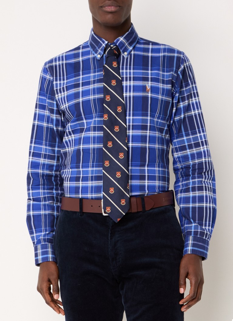 Ralph Lauren - Regular fit overhemd met ruitdessin en logoborduring - Blue Multi / Blauw