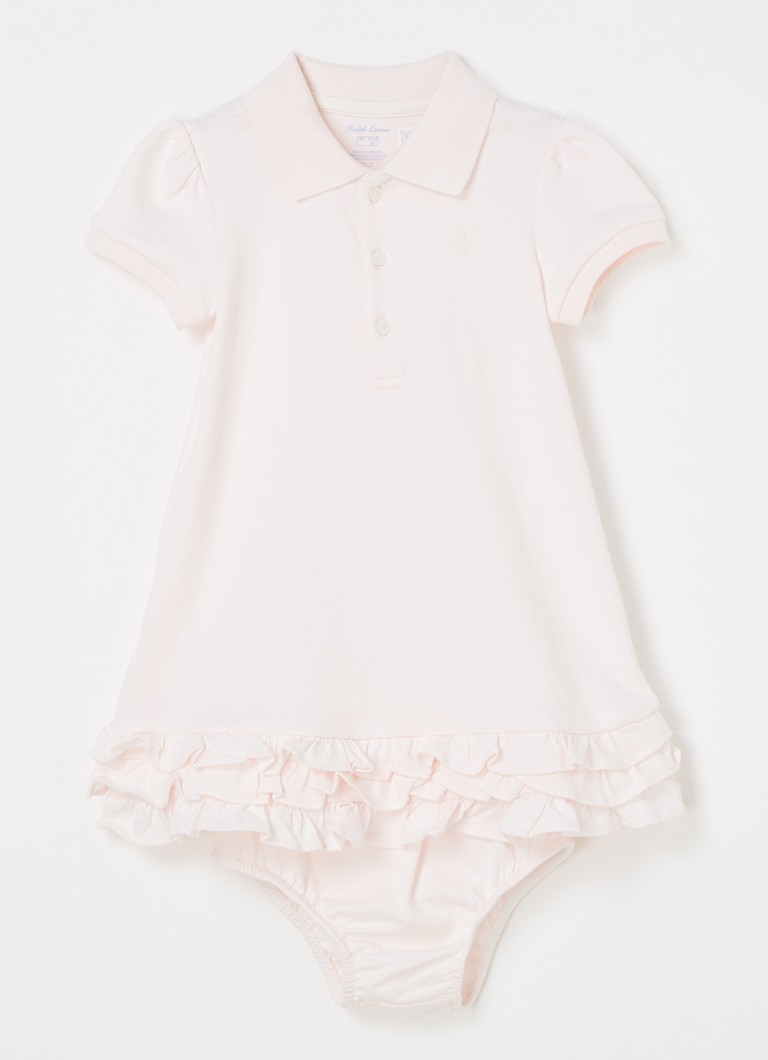 Ralph Lauren - Robe avec col polo et bloomer - Rose clair